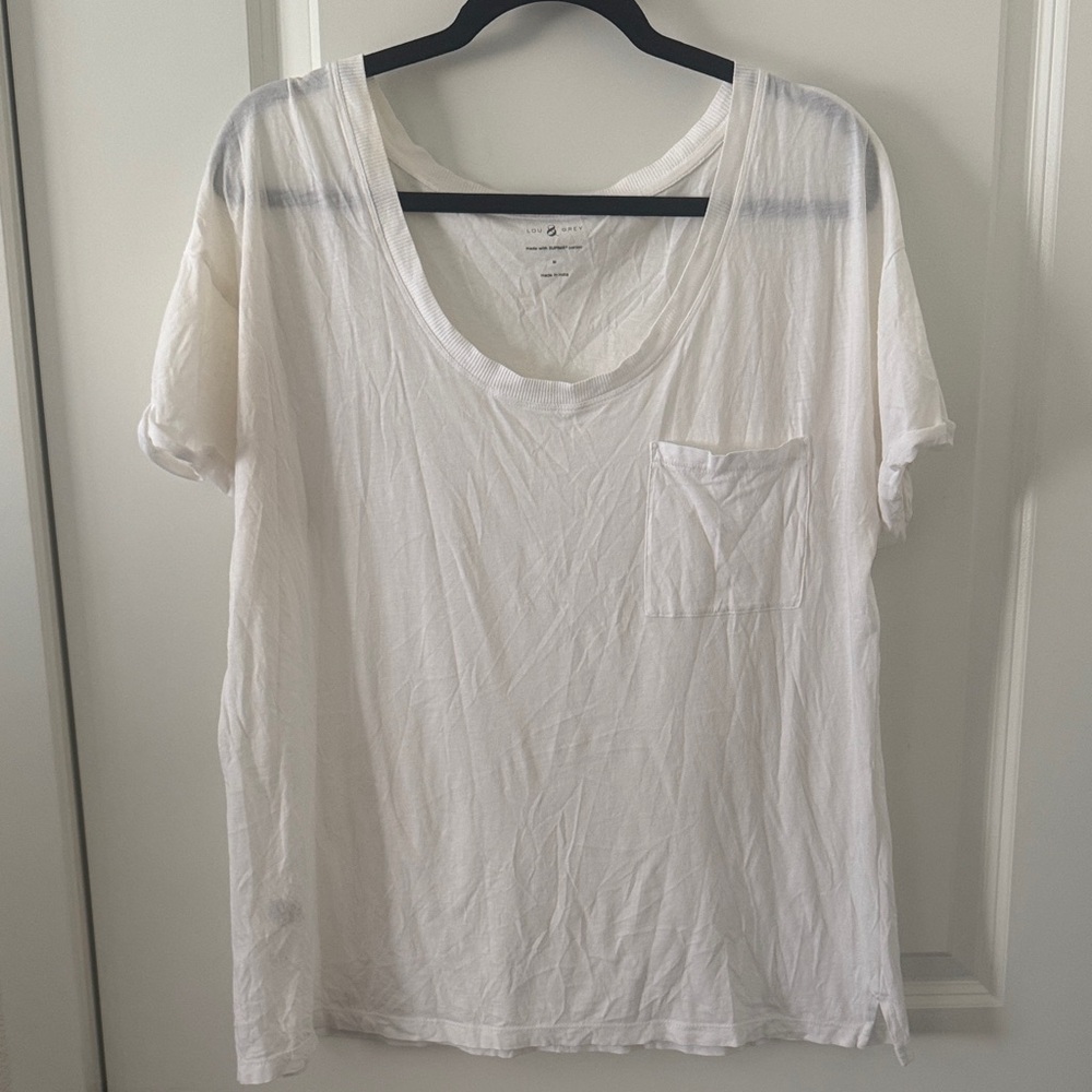 Lou & Grey White Short Sleeve Tee